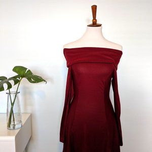 Francesca's Off Shoulder Sweater Dress
